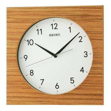 Seiko Dylan Wood Wall Clock Wayfair